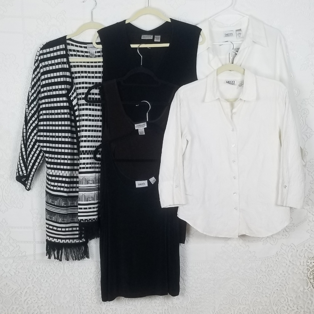 6 Pieces Chico's Cardigan Button Down Top Size 2